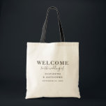 Tote Bag Écriture typographique. Moderne simple bienvenue d<br><div class="desc">Sac fourre-tout de bienvenue de mariage à typographie moderne. Veuillez me contacter si vous avez besoin d'articles supplémentaires.</div>