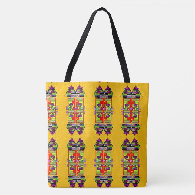 Tote Bag Écrivez à tous ceux que vous aimez Message  (Devant)