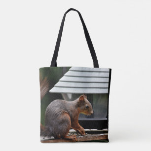 Tote Bag Écureuil à l'éleveur d'oiseaux