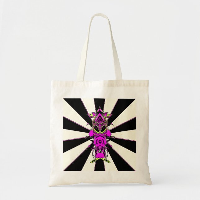 Tote Bag Écureuil alien violet portant des pantoufles clign (Devant)