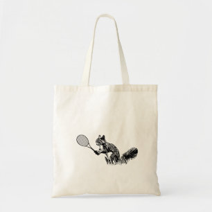 Tote Bag Écureuil Avec Raquette De Tennis