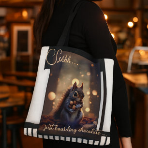 Tote Bag Écureuil chocoholique au chocolat amusant