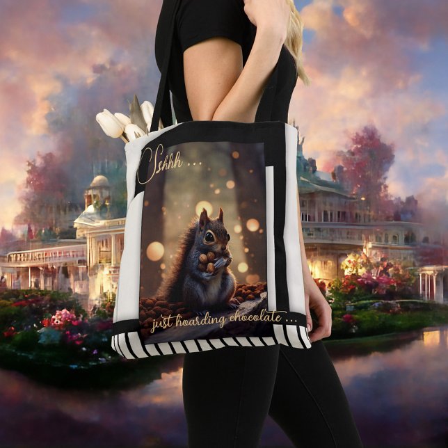 Tote Bag Écureuil chocoholique au chocolat amusant (Créateur téléchargé)