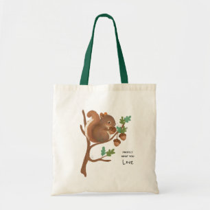 Tote Bag Écureuil ・ Illustration d'animaux forestiers de