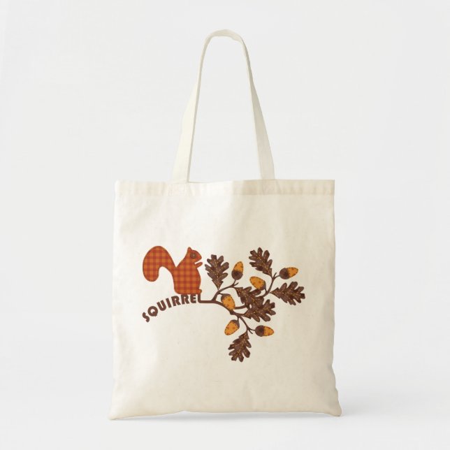 Tote Bag Écureuil le thanksgiving d'Applique-regard de (Devant)