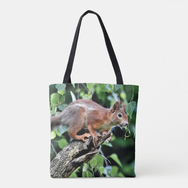 Tote Bag Écureuil rouge dans l'arbre (Dos)