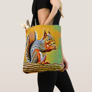 Tote Bag Écureuil vintage dans la nature