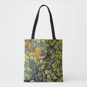 Tote Bag Écureuil Vintage de Morris et Motif de fleurs