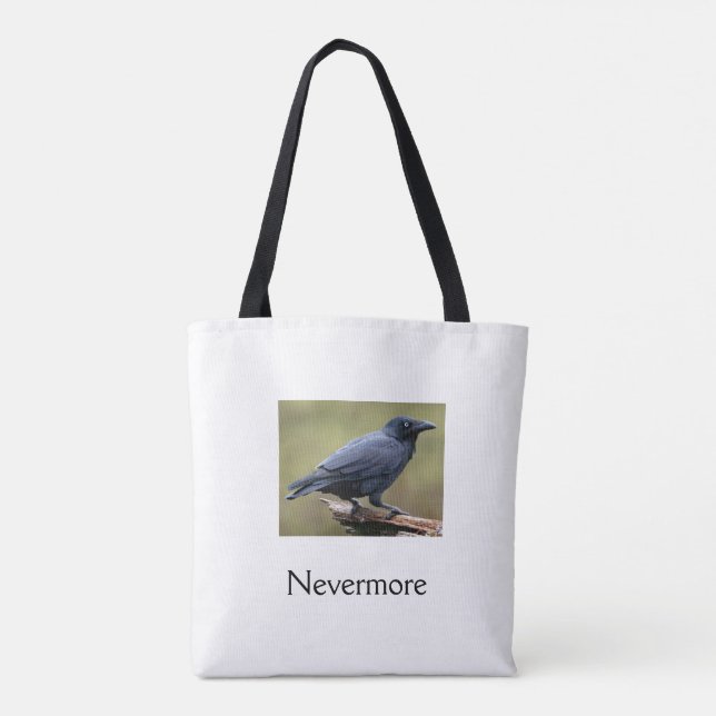Tote Bag Edgar Allen Poe Raven Nevermore Fourre-tout (Dos)