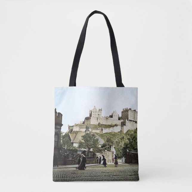 Tote Bag Edinburgh Castle Scotland 1910 Grassmarket (Devant)