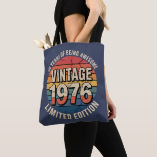 Tote Bag Édition Limitée Année de Naissance Vintage 1976