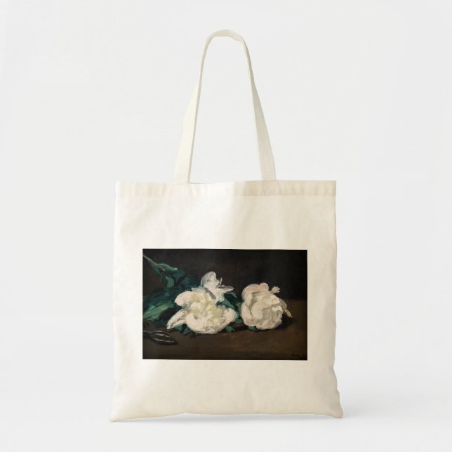 Tote Bag Edouard Manet - Branche de pivoines blanches, séca (Devant)
