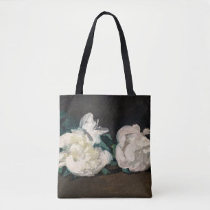 Tote Bag Edouard Manet - Branche de pivoines blanches, séca