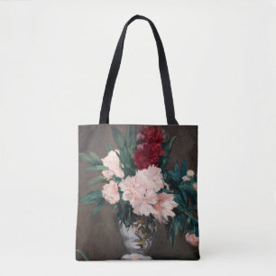 Tote Bag Edouard Manet - Vase de pivoines sur petit piédest
