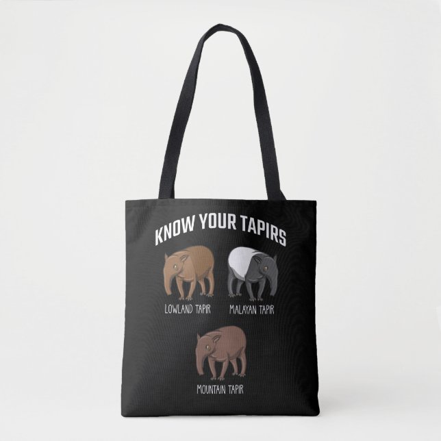 Tote Bag Éducation des animaux de tapir Monte malaise Lowla (Devant)