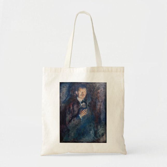 Tote Bag Edvard Munch - Autoportrait avec cigarette (Devant)