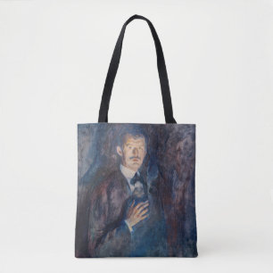 Tote Bag Edvard Munch - Autoportrait avec cigarette