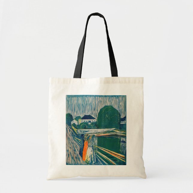 Tote Bag Edvard Munch - Les filles sur le pont, Lithographe (Devant)