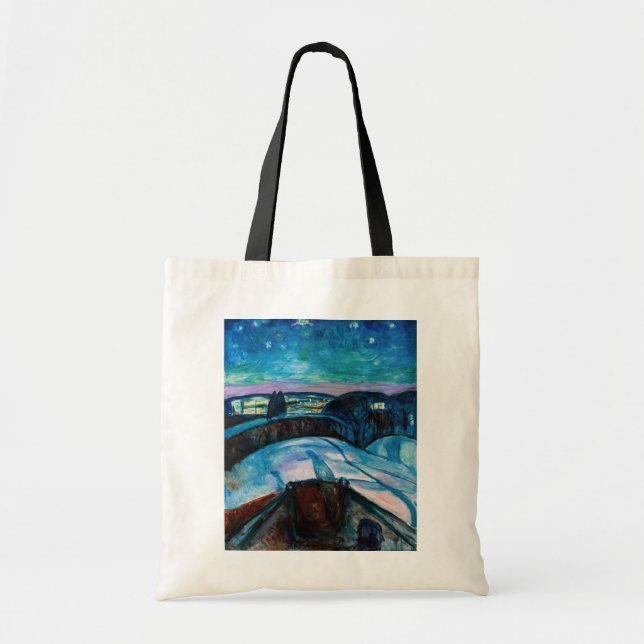 Tote Bag Edvard Munch - Nuit étoilée 1922 (Devant)