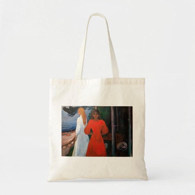 Tote Bag Edvard Munch - Rouge et Blanc (Devant)