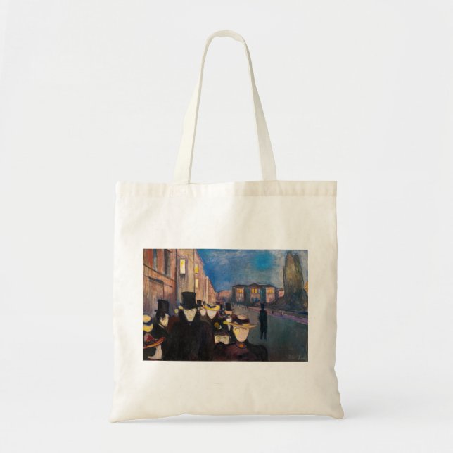 Tote Bag Edvard Munch - Soirée sur Karl Johan Street (Devant)