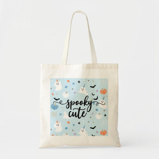 Tote Bag Éffrayant Bébé Bleu Fantôme Halloween (Devant)