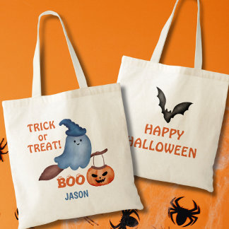 Tote Bag Éffrayant Boo Trick Ou Traiter Happy Halloween Per
