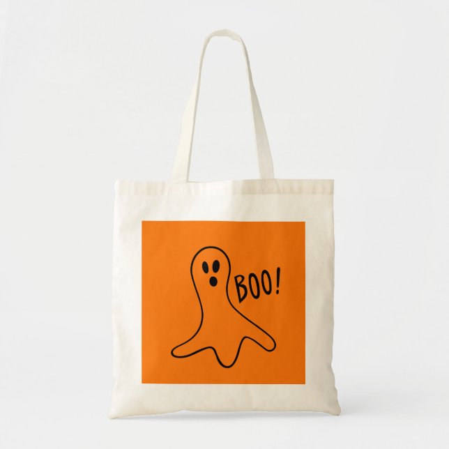 Tote Bag Éffrayant Fantôme Halloween Trick ou traitement 4T (Devant)