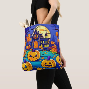 Tote Bag Éffrayant Halloween Mansion