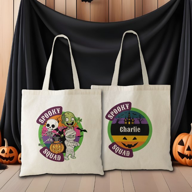Tote Bag Éffrayant Halloween Monster Cartographier ou trait (Créateur téléchargé)