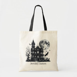 Tote Bag Éffrayant Haunted House ajouter nom secret traitem