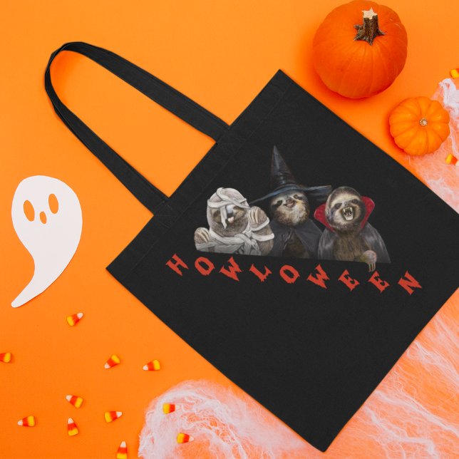 Tote Bag Éffrayant Vampire sorcière Zombie Sloth Halloween  (Créateur téléchargé)
