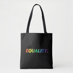 Tote Bag Égalité Lgbtq Lgbt gay pride arc-en-ciel noir