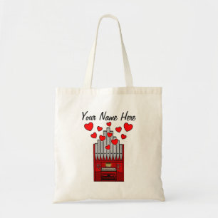 Tote Bag Eglise Orgue Avec Coeurs Organiste Musicien Person