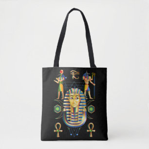 Tote Bag Égypte Pharaon Tutankhamon King Tut Horus Eye Ank