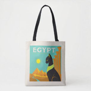 Tote Bag Égypte Terre du Pourcentage Feline
