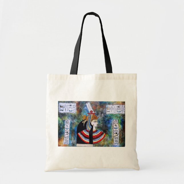 Tote Bag Egyptien Pharoh - le Roi Tut avec des hiéroglyphes (Devant)
