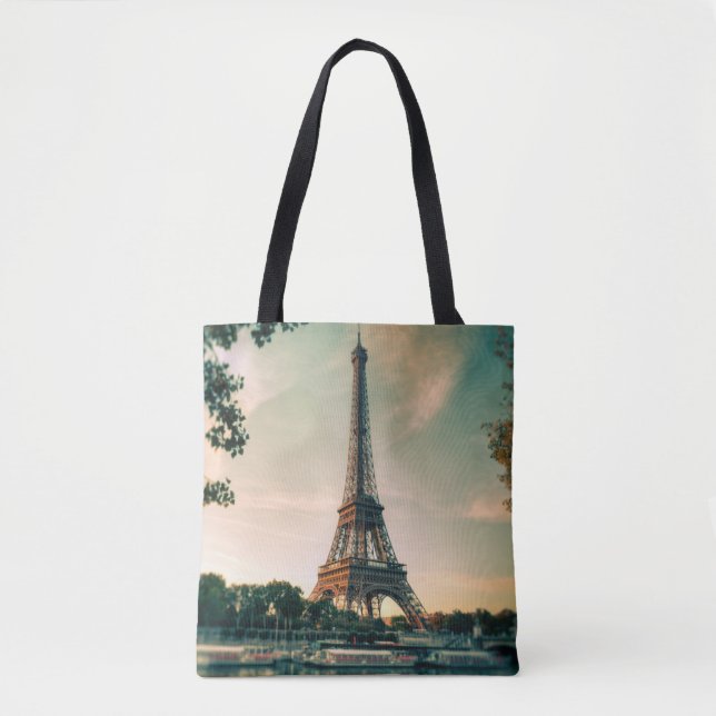 Tote Bag Eiffel tour lancer oreiller (Devant)