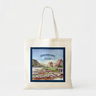 Tote Bag Eilean Donan Castle Watercolor Painting