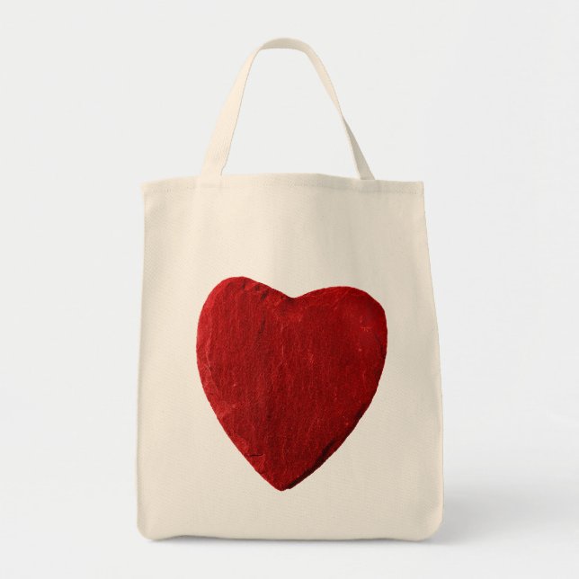 Tote Bag Einkaufstasche mit rotem Herz (Devant)