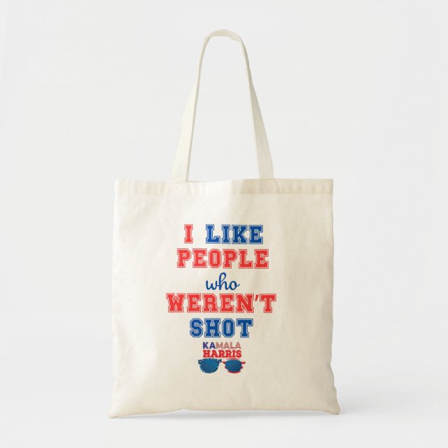 Tote Bag Election 2024 Kamala Harris Merch Comma La drôle (Devant)