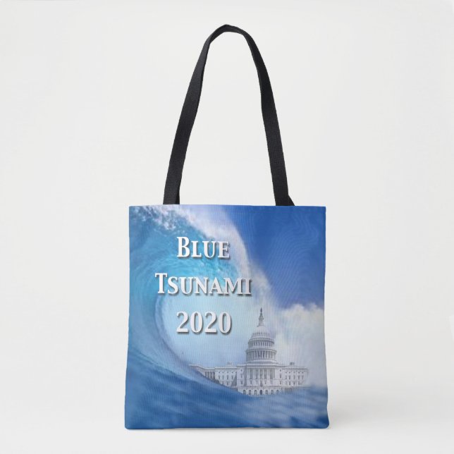 Tote Bag Élection du tsunami bleu 2020 (Devant)