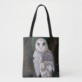 Tote Bag Élégance arctique : Chouette des neiges dans les b