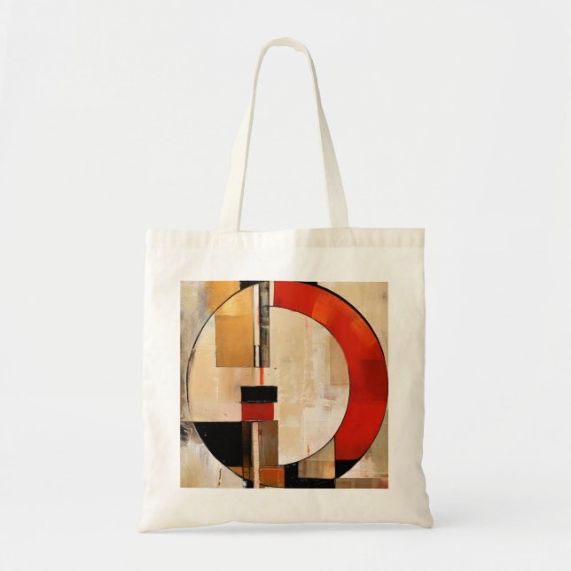 Tote Bag Elégance céleste : Exploration Abstraite en beige (Devant)