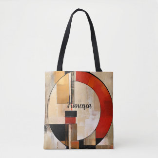Tote Bag Elégance céleste : Exploration Abstraite en beige