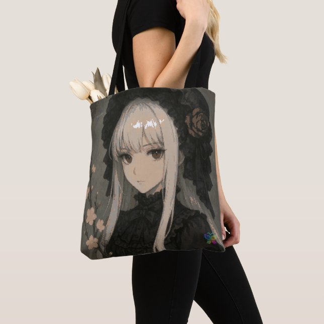 Tote Bag Elégance de la Standard de la Demoiselle Fleur de  (De près)