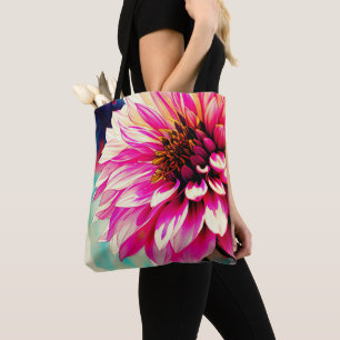 Tote Bag Élégance de l'aquarelle de Dahlia