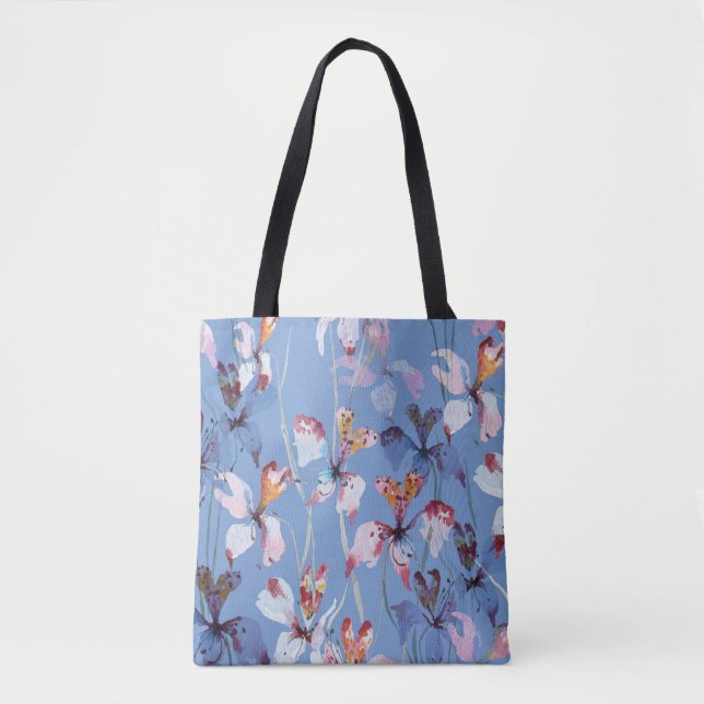 Tote Bag Elégance de l'orchidée sauvage : Aquarelle de luxe (Devant)