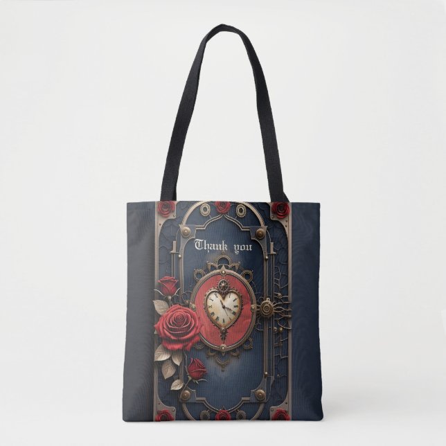 Tote Bag Élégance Éternelle – Cœur d'Horlogerie (Devant)