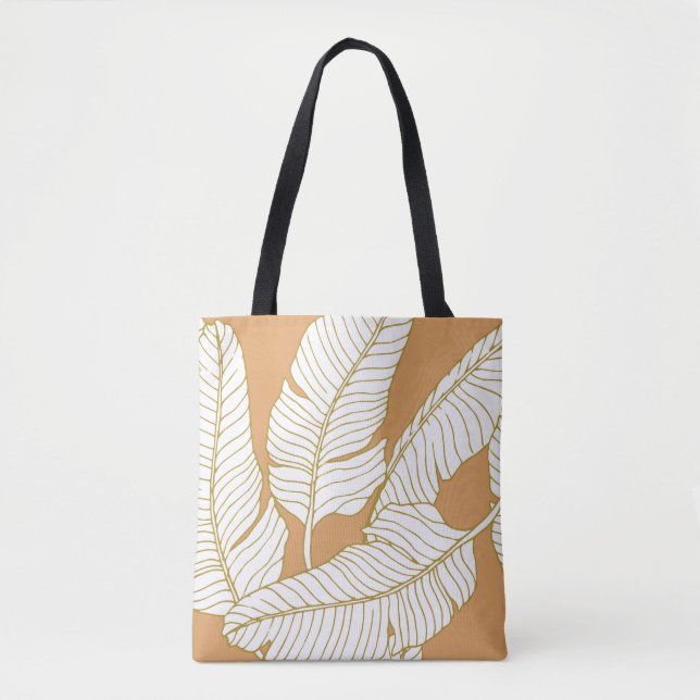 Tote Bag Elegance Floral : Abstrait Arrière - plan Motif. (Devant)